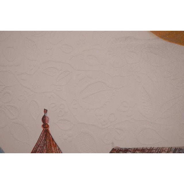 Paper Alvar Suñol Pintora Mexicana Signed Contemporary Embossed Lithograph 107/200 For Sale - Image 7 of 10