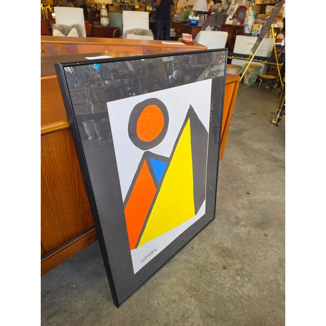 Printmaking Materials 1970s Alexander Calder (1898-1976), "Pyramids and Sun" Framed Lithograph For Sale - Image 7 of 15