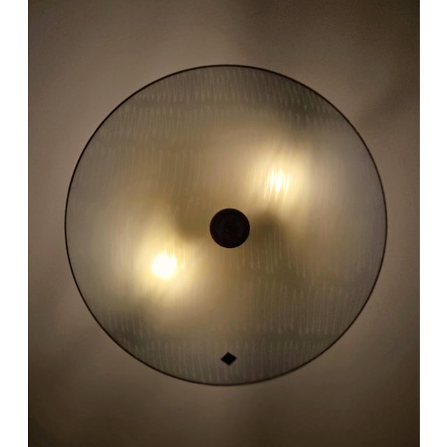 1940s Space Age Ufo Glass Pendant by Doria– Ice Blue & Seafoam Rare German Space-Age Design For Sale - Image 6 of 13