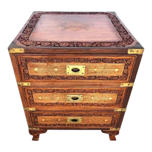 Mid-Century Anglo-Indian Rosewood Chest Nightstand