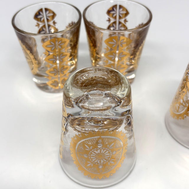 1960s 1960s Utd Gold Medallion Shot Glasses - Set of 8 For Sale - Image 5 of 9