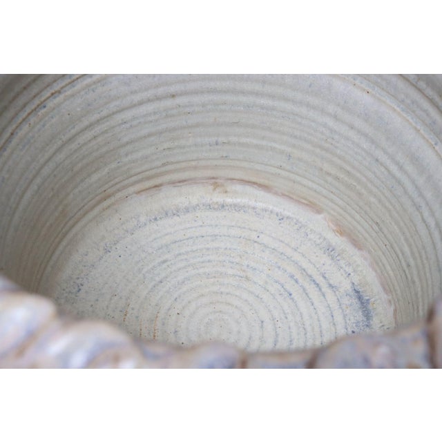 Large Vintage Architectural Incised Ceramic Planter Vase by Deanna Nichols For Sale - Image 16 of 18