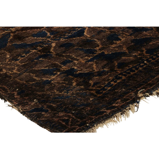 Antique Persian Baluch Rug in Indigo With Geometric Tribal Pattern | Rug & Kilim For Sale In New York - Image 6 of 8