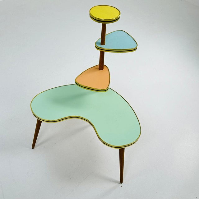 Large German Colorful Plant Stand, 1950s For Sale - Image 9 of 11