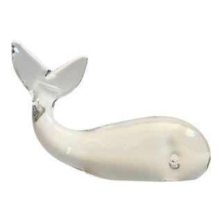 Vintage Art Glass Whale For Sale