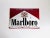 Black Vintage Marlboro Metal Sign, 1950s For Sale - Image 8 of 12