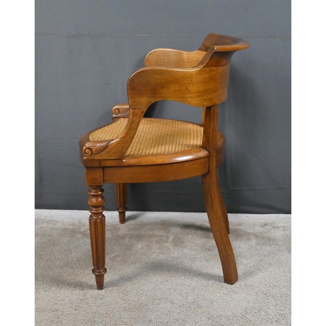 Louis Philippe Walnut Office Chair, Early 19th Century For Sale - Image 13 of 16