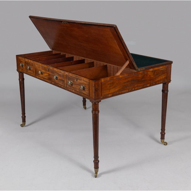 Mid 19th Century Victorian Mahogany Flip-Top Writing Table For Sale - Image 12 of 13