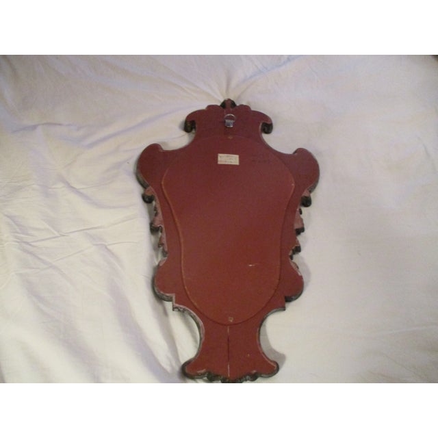 Chestnut 1960s Italian Venetian Style Mirror Made by Palladio For Sale - Image 8 of 10
