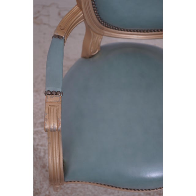 Set of 10 Old Hickory Leather French Style Dining Chairs For Sale In Philadelphia - Image 6 of 18