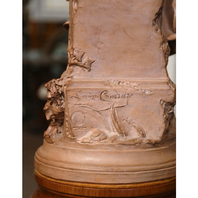 19th Century French Terracotta Sculpture “Le Biniou” by Georges Coudray For Sale - Image 10 of 12