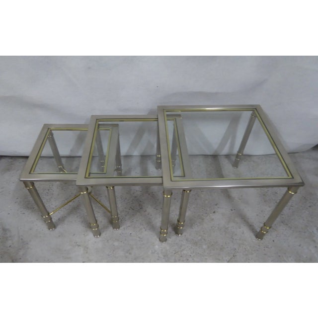 Gold Cigogne Nesting Tables, Set of 3 For Sale - Image 8 of 13