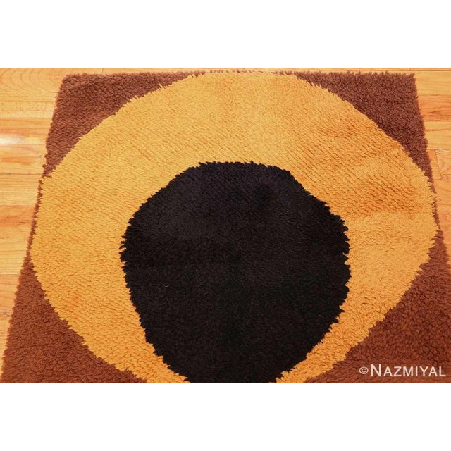 Mid 20th Century Nazmiyal Collection Vintage Swedish Scandinavian Wool Pile Area Rug For Sale - Image 5 of 7