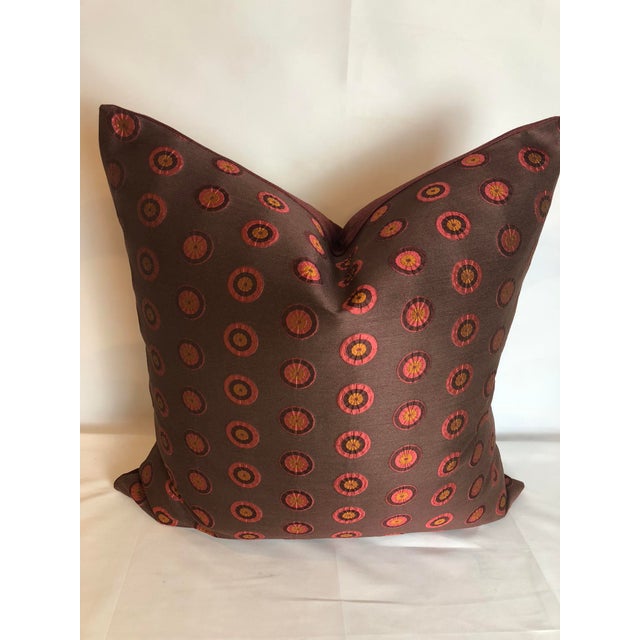 Textile Contemporary Schumacher Pinwheel Silk Pillow With 90/10 Down Insert For Sale - Image 7 of 7