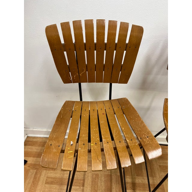 Mid-Century Modern Mid Century Modern Swivel Bar Stools in the Style of Arthur Umanoff- Set of 2 For Sale - Image 3 of 12