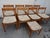 Oak Chairs and Stool from Vanda Watervliet, Belgium, 1960s, Set of 9 For Sale - Image 9 of 18