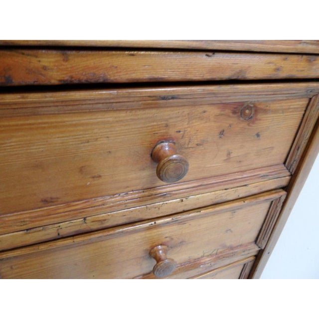 Antique Pine Filing Cabinet with Drawers, 1890s For Sale - Image 11 of 12