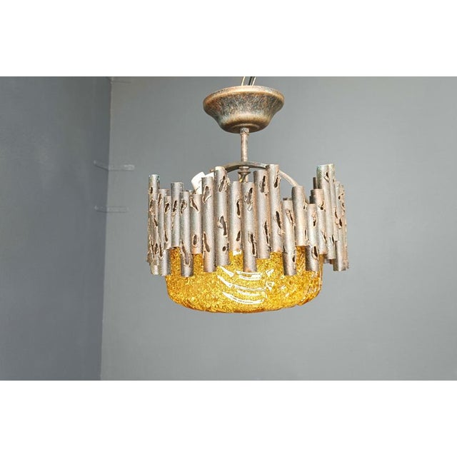 Metal Brutalist Pendant Lights by Marcello Fantoni, 1960s For Sale - Image 7 of 11