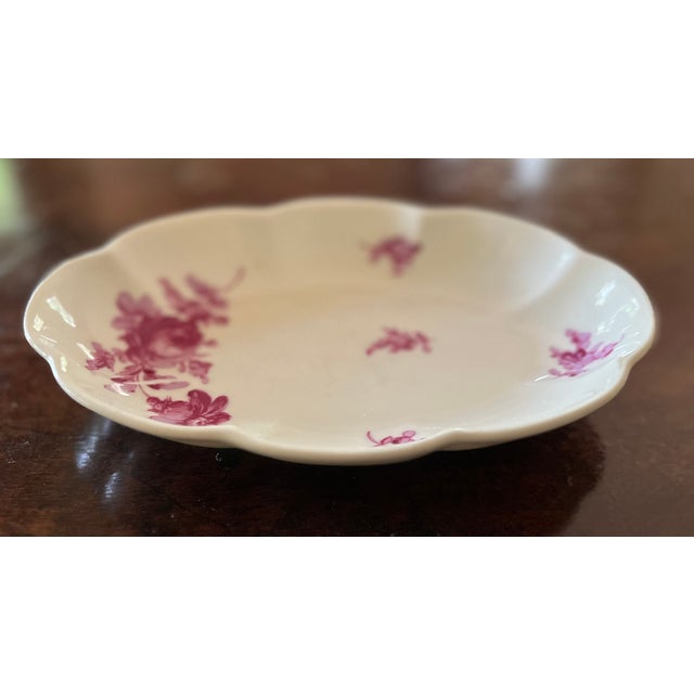 Haviland Limoges Puce Floral Porcelain Soap Dish or Pin Tray for Hotel Ritz, Paris For Sale - Image 11 of 12