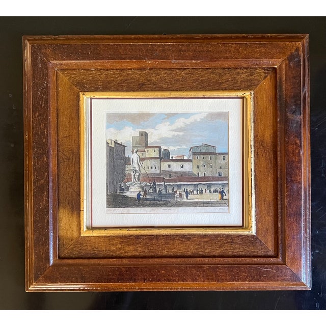 Italian Etching Fountain De Neptune, Florence, C. 1800 For Sale - Image 16 of 18
