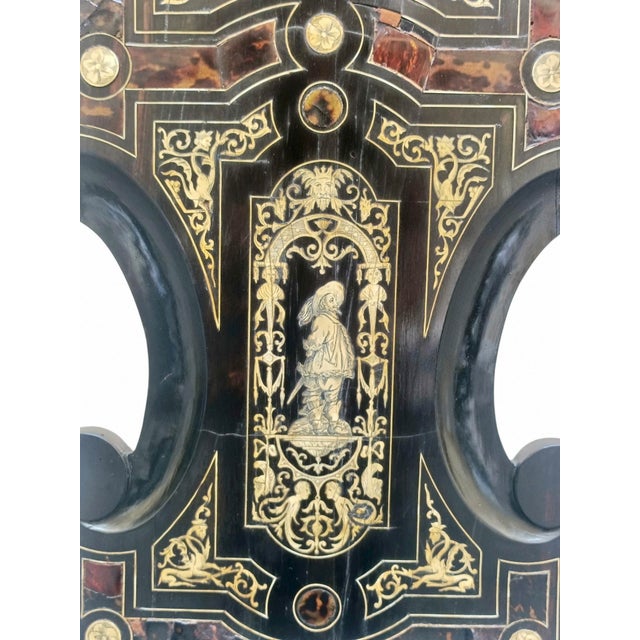 Wood Antique Wooden Chair with Grotesque Inlays and Ivory Figures by Ferdinando Pogliani, Italy, 1890s For Sale - Image 7 of 10
