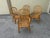 1980s Coastal Island Style Rattan/Bamboo Glass Top Dining or Game Table & 4 Chairs a Set For Sale - Image 11 of 11