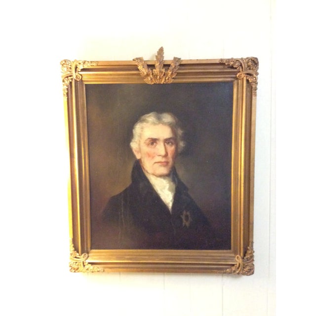19th Century Portrait Oil Painting of a Distinguished Gentleman, Framed For Sale - Image 13 of 13