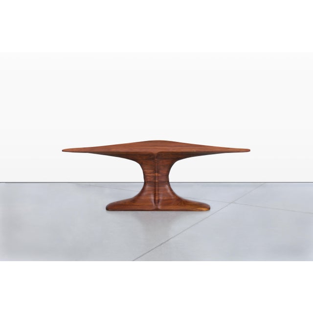 20th Century American Studio Craft Walnut Coffee Table For Sale - Image 11 of 13