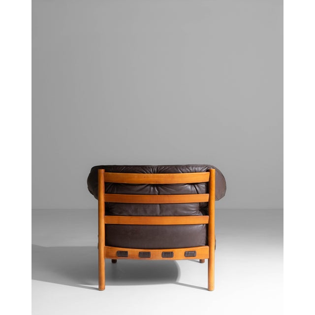 1960s Chocolate Brown Danish Mid-Century Modern Armchair Attributed to Ellekær & Norell for Coja For Sale - Image 18 of 18