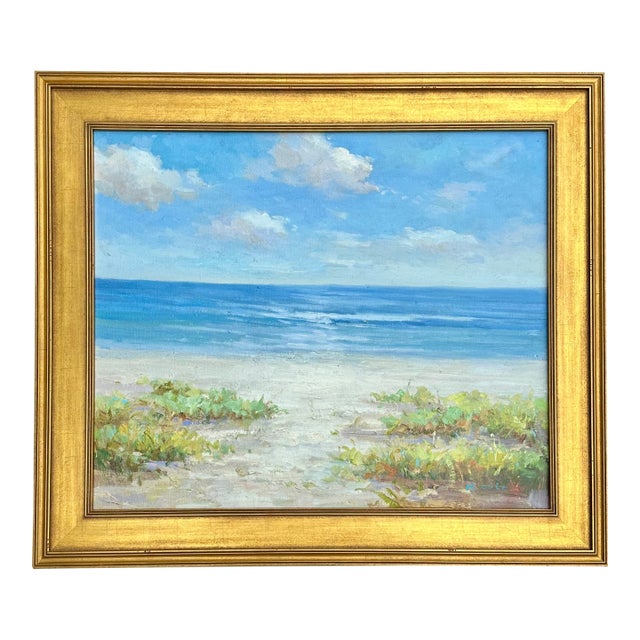 Morning Break, Original Oil on Canvas by H. Cole, Framed For Sale