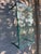 Brutalist Vintage Brutalist Faux Verdigri Green Metal Glass Coffee Table For Sale - Image 3 of 3