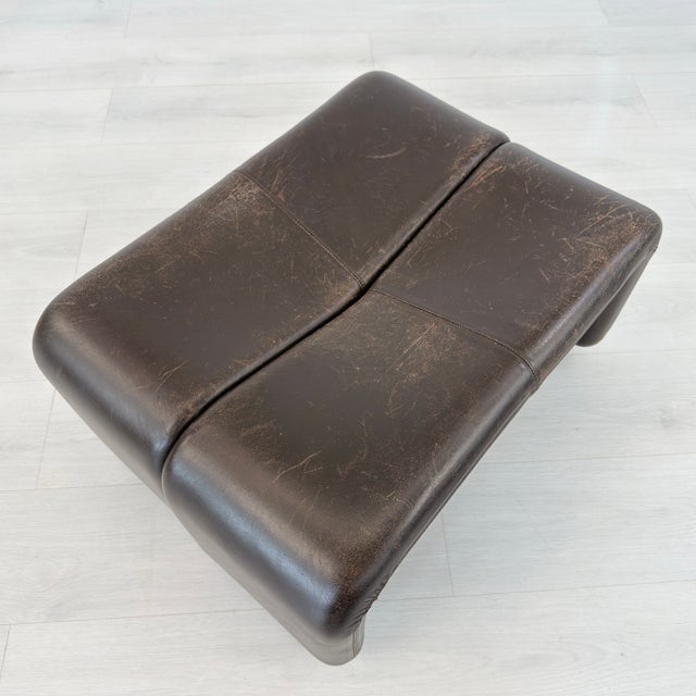 Coronado Leather Lounge Chairs With Ottoman by Afra and Tobia Scarpa For Sale - Image 10 of 18