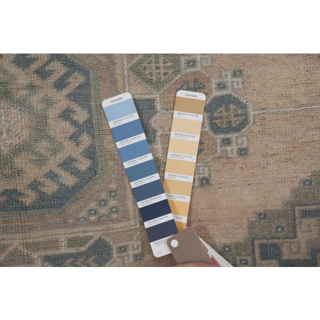 Vintage Oriental Turkish Oushak Gallery Runner, Farmhouse Kitchen Rugs 4'8" X 8'8" For Sale - Image 12 of 13