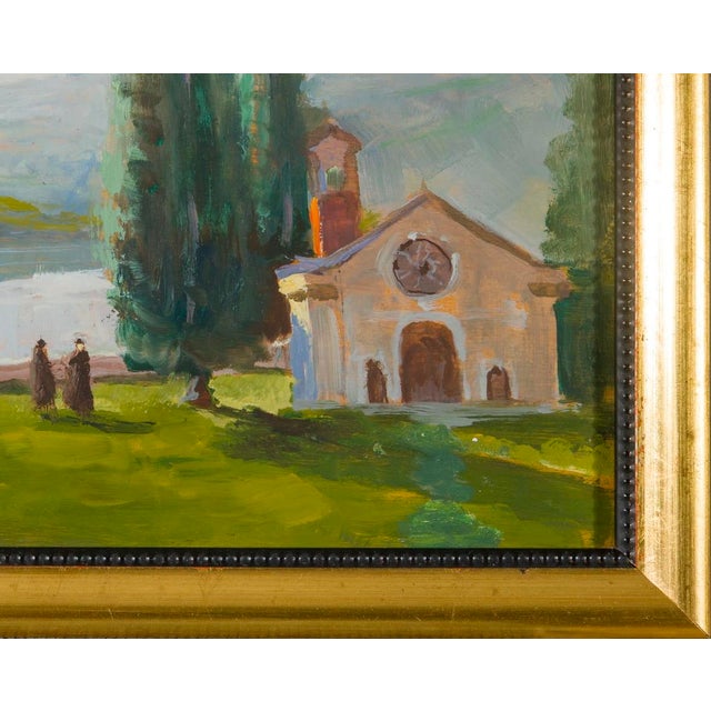 1920s Oreste Albertini, Mountain Landscape, 1920s, Oil Painting on Panel, Framed For Sale - Image 5 of 10