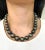 This beautiful black Tahitian pearl necklace ranges from 12 mm to 16.30 mm. The clasp has 114 round brilliant diamonds...