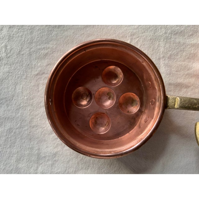 French Copper Escargot Pan With Long Handle - Handmade 1950s For Sale - Image 11 of 12