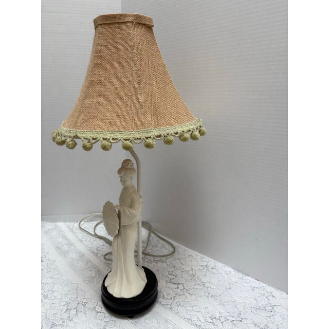Vintage Geisha Girl Table Lamp For Sale In Sacramento - Image 6 of 8