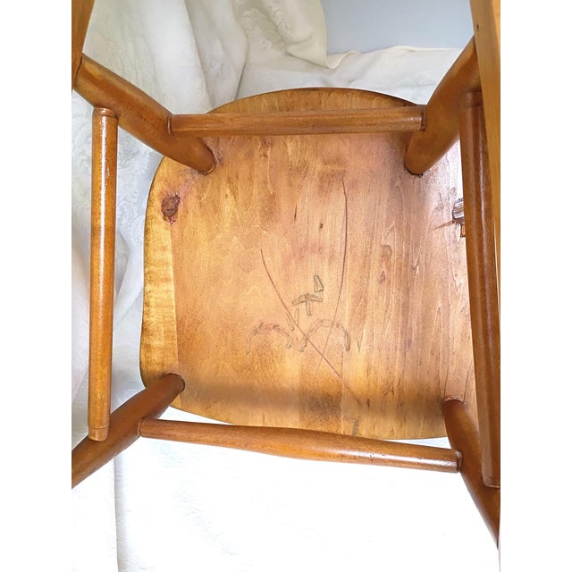 1950s Child Wooden Rocking Chair For Sale - Image 11 of 15