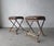 Nice pair of 1970's counter stools designed after Cleo Baldon. Frames are dark brown and so are the naugahyde seats. These...