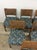 Drexel Set of 6 Mid Century Modern Walnut Dining Chairs With Caned Back and Vintage Upholstery For Sale - Image 4 of 12