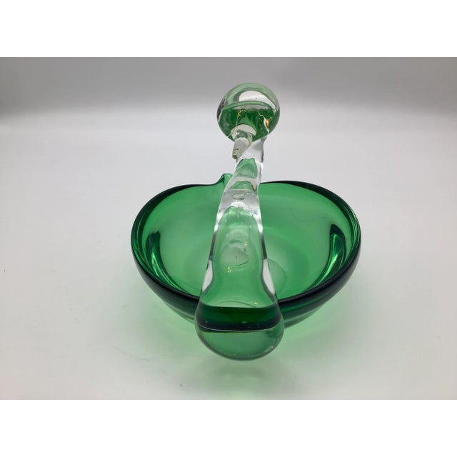 1980s Decorative Green Glass Bird For Sale - Image 11 of 13