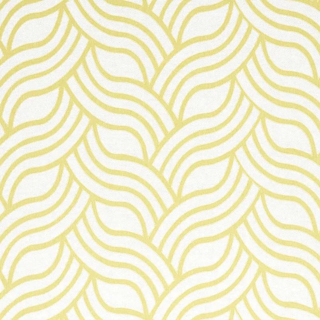 Sample - Schumacher Sangomar Applique Fabric in Citron For Sale