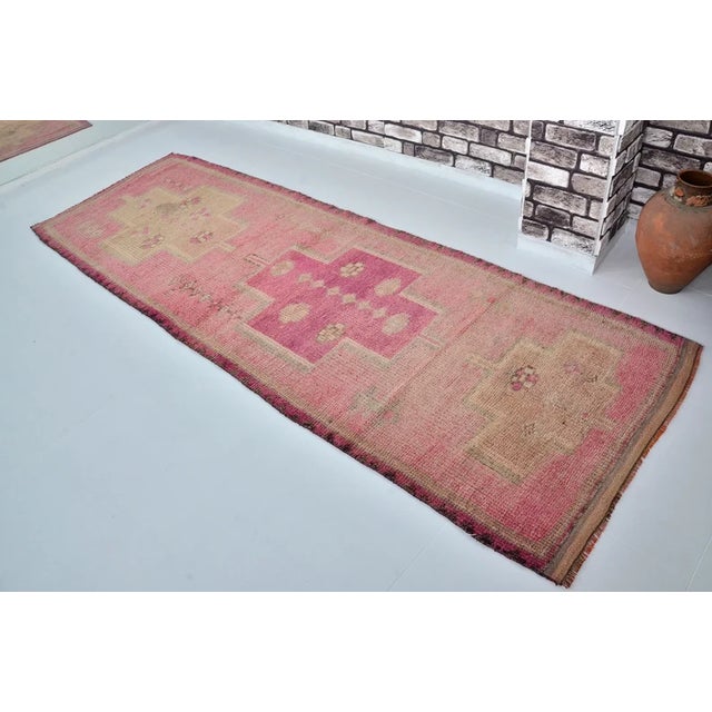 Handmade wool carpet in Turkish Anatolia , Vintage Oushak Rug,Turkish Vintage Anatolian Rug, Handmade wool Rug . One Of...