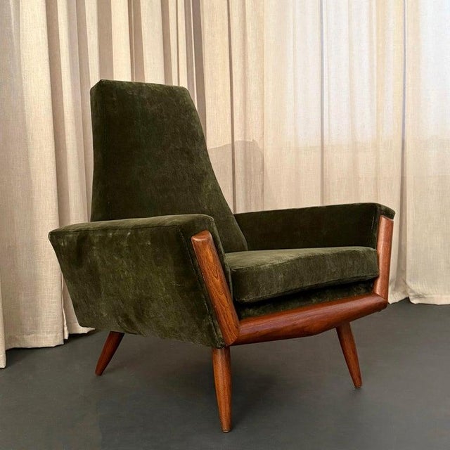 Mid-Century Modern 1960s Adrian Pearsall Walnut Lounge Chair Model 2161-C for Craft Associates For Sale - Image 3 of 11