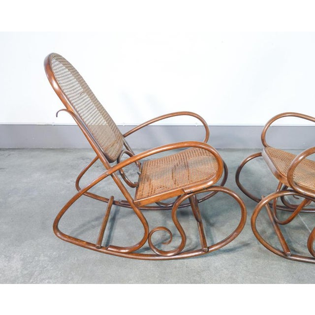 19th Century Wooden Rocking Chairs, Set of 2 For Sale - Image 3 of 18