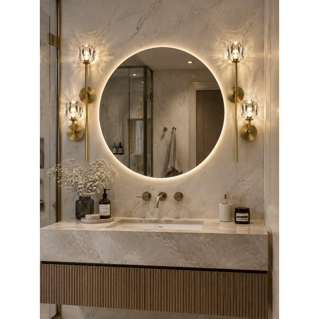 Late 20th Century Zeev Lighting Brass Wall Sconce Parisian Contemporary Design - Set of 4 For Sale In Pittsburgh - Image 6 of 6