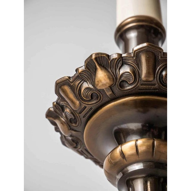 Baroque Narrow Floor Lamp in Brass For Sale - Image 4 of 13