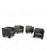 Moji Armchairs and 2-Seater Sofa in Black Leather by Shigeru Uchida for Poltrona Frau, Set of 5 For Sale - Image 3 of 18