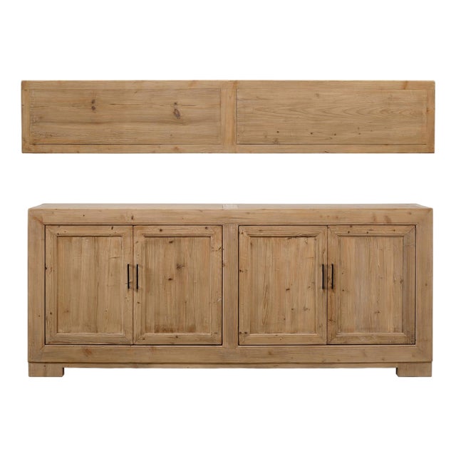 Capri Four-Door Tall Sideboard - Weathered Natural For Sale