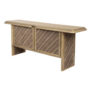 Sideboard in Parchment and Missoni Fabric by Angelo Mazzola for Salpol, 1980 For Sale